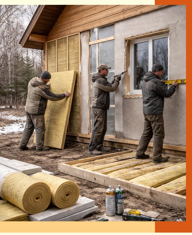 Утепление дачного дома в Сальске от 4830 руб/м2 — недорого | ТепломастерСлс